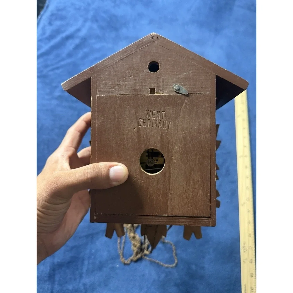Vtg German Black Forest Cuckoo Clock Hand Made 1970s West Germany Untested